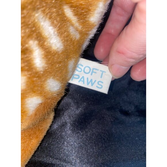Vtg Soft Paws Brown Spotted Fawn Deer‎ 1990s Plush Stuffed Animal Toy - Picture 6 of 8
